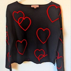 Philosophy Women's Heart Sweater. Size Medium